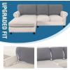 imageHVERSAILTEX Sectional Couch Covers 4 Pieces Sofa Seat Cushion Covers L Shape Separate Cushion Couch Chaise Cover for Both LeftRight Sectional Couch Seat Only 1 Chaise  3 Sofa GreyDove