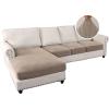 imageHVERSAILTEX Sectional Couch Covers 4 Pieces Sofa Seat Cushion Covers L Shape Separate Cushion Couch Chaise Cover for Both LeftRight Sectional Couch Seat Only 1 Chaise  3 Sofa GreySand