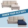 imageHVERSAILTEX Sectional Couch Covers 4 Pieces Sofa Seat Cushion Covers L Shape Separate Cushion Couch Chaise Cover for Both LeftRight Sectional Couch Seat Only 1 Chaise  3 Sofa GreyNavy