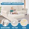 imageHVERSAILTEX Sectional Couch Covers 4 Pieces Sofa Seat Cushion Covers L Shape Separate Cushion Couch Chaise Cover for Both LeftRight Sectional Couch Seat Only 1 Chaise  3 Sofa GreyIvory
