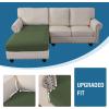 imageHVERSAILTEX Sectional Couch Covers 4 Pieces Sofa Seat Cushion Covers L Shape Separate Cushion Couch Chaise Cover for Both LeftRight Sectional Couch Seat Only 1 Chaise  3 Sofa GreyBronze Green
