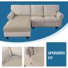 imageHVERSAILTEX Sectional Couch Covers 4 Pieces Sofa Seat Cushion Covers L Shape Separate Cushion Couch Chaise Cover for Both LeftRight Sectional Couch Seat Only 1 Chaise  3 Sofa GreyIsland Fossi