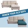 imageHVERSAILTEX Sectional Couch Covers 4 Pieces Sofa Seat Cushion Covers L Shape Separate Cushion Couch Chaise Cover for Both LeftRight Sectional Couch Seat Only 1 Chaise  3 Sofa GreyDeep Teal