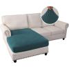 imageHVERSAILTEX Sectional Couch Covers 4 Pieces Sofa Seat Cushion Covers L Shape Separate Cushion Couch Chaise Cover for Both LeftRight Sectional Couch Seat Only 1 Chaise  3 Sofa GreyDeep Teal