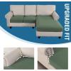 imageHVERSAILTEX Sectional Couch Covers 4 Pieces Sofa Seat Cushion Covers L Shape Separate Cushion Couch Chaise Cover for Both LeftRight Sectional Couch Seat Only 1 Chaise  3 Sofa GreyLoden Frost