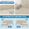 imageHVERSAILTEX Sectional Couch Covers 4 Pieces Sofa Seat Cushion Covers L Shape Separate Cushion Couch Chaise Cover for Both LeftRight Sectional Couch Seat Only 1 Chaise  3 Sofa GreyIsland Fossi