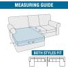 imageHVERSAILTEX Sectional Couch Covers 4 Pieces Sofa Seat Cushion Covers L Shape Separate Cushion Couch Chaise Cover for Both LeftRight Sectional Couch Seat Only 1 Chaise  3 Sofa GreyStorm Blue