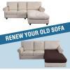 imageHVERSAILTEX Sectional Couch Covers 4 Pieces Sofa Seat Cushion Covers L Shape Separate Cushion Couch Chaise Cover for Both LeftRight Sectional Couch Seat Only 1 Chaise  3 Sofa GreyChocolate
