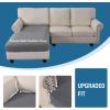 imageHVERSAILTEX Sectional Couch Covers 4 Pieces Sofa Seat Cushion Covers L Shape Separate Cushion Couch Chaise Cover for Both LeftRight Sectional Couch Seat Only 1 Chaise  3 Sofa GreyCharcoal Grey