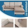 imageHVERSAILTEX Sectional Couch Covers 4 Pieces Sofa Seat Cushion Covers L Shape Separate Cushion Couch Chaise Cover for Both LeftRight Sectional Couch Seat Only 1 Chaise  3 Sofa GreySand