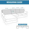 imageHVERSAILTEX Sectional Couch Covers 4 Pieces Sofa Seat Cushion Covers L Shape Separate Cushion Couch Chaise Cover for Both LeftRight Sectional Couch Seat Only 1 Chaise  3 Sofa GreyTaupe