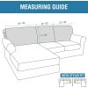 imageHVERSAILTEX Sectional Couch Covers 4 Pieces Sofa Seat Cushion Covers L Shape Separate Cushion Couch Chaise Cover for Both LeftRight Sectional Couch Seat Only 1 Chaise  3 Sofa GreyChocolate