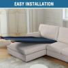 imageHVERSAILTEX Sectional Couch Covers 4 Pieces Sofa Seat Cushion Covers L Shape Separate Cushion Couch Chaise Cover for Both LeftRight Sectional Couch Seat Only 1 Chaise  3 Sofa GreyNavy