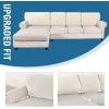 imageHVERSAILTEX Sectional Couch Covers 4 Pieces Sofa Seat Cushion Covers L Shape Separate Cushion Couch Chaise Cover for Both LeftRight Sectional Couch Seat Only 1 Chaise  3 Sofa GreyIvory