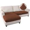 imageHVERSAILTEX Sectional Couch Covers 4 Pieces Sofa Seat Cushion Covers L Shape Separate Cushion Couch Chaise Cover for Both LeftRight Sectional Couch Seat Only 1 Chaise  3 Sofa GreyCaramel