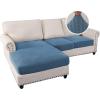 imageHVERSAILTEX Sectional Couch Covers 4 Pieces Sofa Seat Cushion Covers L Shape Separate Cushion Couch Chaise Cover for Both LeftRight Sectional Couch Seat Only 1 Chaise  3 Sofa GreyDusty Blue