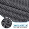 imageHVERSAILTEX Sectional Couch Covers 4 Pieces Sofa Seat Cushion Covers L Shape Separate Cushion Couch Chaise Cover for Both LeftRight Sectional Couch Seat Only 1 Chaise  3 Sofa GreyCharcoal Grey