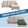 imageHVERSAILTEX Sectional Couch Covers 4 Pieces Sofa Seat Cushion Covers L Shape Separate Cushion Couch Chaise Cover for Both LeftRight Sectional Couch Seat Only 1 Chaise  3 Sofa GreyBronze Green