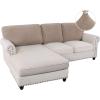 imageHVERSAILTEX Sectional Couch Covers 4 Pieces Sofa Seat Cushion Covers L Shape Separate Cushion Couch Chaise Cover for Both LeftRight Sectional Couch Seat Only 1 Chaise  3 Sofa GreySand