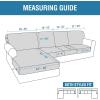 imageHVERSAILTEX Sectional Couch Covers 4 Pieces Sofa Seat Cushion Covers L Shape Separate Cushion Couch Chaise Cover for Both LeftRight Sectional Couch Seat Only 1 Chaise  3 Sofa GreyCaramel