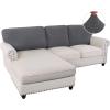 imageHVERSAILTEX Sectional Couch Covers 4 Pieces Sofa Seat Cushion Covers L Shape Separate Cushion Couch Chaise Cover for Both LeftRight Sectional Couch Seat Only 1 Chaise  3 Sofa GreyCharcoal Grey
