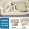 imageHVERSAILTEX Sectional Couch Covers 4 Pieces Sofa Seat Cushion Covers L Shape Separate Cushion Couch Chaise Cover for Both LeftRight Sectional Couch Seat Only 1 Chaise  3 Sofa GreyNatural