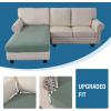 imageHVERSAILTEX Sectional Couch Covers 4 Pieces Sofa Seat Cushion Covers L Shape Separate Cushion Couch Chaise Cover for Both LeftRight Sectional Couch Seat Only 1 Chaise  3 Sofa GreySage