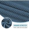 imageHVERSAILTEX Sectional Couch Covers 4 Pieces Sofa Seat Cushion Covers L Shape Separate Cushion Couch Chaise Cover for Both LeftRight Sectional Couch Seat Only 1 Chaise  3 Sofa GreyDusty Blue