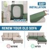 imageHVERSAILTEX Sectional Couch Covers 4 Pieces Sofa Seat Cushion Covers L Shape Separate Cushion Couch Chaise Cover for Both LeftRight Sectional Couch Seat Only 1 Chaise  3 Sofa GreyLoden Frost