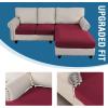imageHVERSAILTEX Sectional Couch Covers 4 Pieces Sofa Seat Cushion Covers L Shape Separate Cushion Couch Chaise Cover for Both LeftRight Sectional Couch Seat Only 1 Chaise  3 Sofa GreyBurgundy