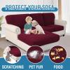 imageHVERSAILTEX Sectional Couch Covers 4 Pieces Sofa Seat Cushion Covers L Shape Separate Cushion Couch Chaise Cover for Both LeftRight Sectional Couch Seat Only 1 Chaise  3 Sofa GreyBurgundy
