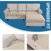 imageHVERSAILTEX Sectional Couch Covers 4 Pieces Sofa Seat Cushion Covers L Shape Separate Cushion Couch Chaise Cover for Both LeftRight Sectional Couch Seat Only 1 Chaise  3 Sofa GreyNatural