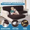 imageHVERSAILTEX Sectional Couch Covers 4 Pieces Sofa Seat Cushion Covers L Shape Separate Cushion Couch Chaise Cover for Both LeftRight Sectional Couch Seat Only 1 Chaise  3 Sofa GreyChocolate