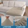 imageHVERSAILTEX Sectional Couch Covers 4 Pieces Sofa Seat Cushion Covers L Shape Separate Cushion Couch Chaise Cover for Both LeftRight Sectional Couch Seat Only 1 Chaise  3 Sofa GreyIsland Fossi