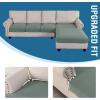 imageHVERSAILTEX Sectional Couch Covers 4 Pieces Sofa Seat Cushion Covers L Shape Separate Cushion Couch Chaise Cover for Both LeftRight Sectional Couch Seat Only 1 Chaise  3 Sofa GreySage