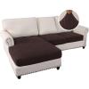 imageHVERSAILTEX Sectional Couch Covers 4 Pieces Sofa Seat Cushion Covers L Shape Separate Cushion Couch Chaise Cover for Both LeftRight Sectional Couch Seat Only 1 Chaise  3 Sofa GreyChocolate