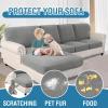 imageHVERSAILTEX Sectional Couch Covers 4 Pieces Sofa Seat Cushion Covers L Shape Separate Cushion Couch Chaise Cover for Both LeftRight Sectional Couch Seat Only 1 Chaise  3 Sofa GreyDove