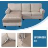 imageHVERSAILTEX Sectional Couch Covers 4 Pieces Sofa Seat Cushion Covers L Shape Separate Cushion Couch Chaise Cover for Both LeftRight Sectional Couch Seat Only 1 Chaise  3 Sofa GreySand