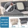imageHVERSAILTEX Sectional Couch Covers 4 Pieces Sofa Seat Cushion Covers L Shape Separate Cushion Couch Chaise Cover for Both LeftRight Sectional Couch Seat Only 1 Chaise  3 Sofa GreyCharcoal Grey