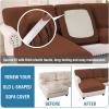 imageHVERSAILTEX Sectional Couch Covers 4 Pieces Sofa Seat Cushion Covers L Shape Separate Cushion Couch Chaise Cover for Both LeftRight Sectional Couch Seat Only 1 Chaise  3 Sofa GreyCaramel