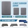 imageHVERSAILTEX Sectional Couch Covers 4 Pieces Sofa Seat Cushion Covers L Shape Separate Cushion Couch Chaise Cover for Both LeftRight Sectional Couch Seat Only 1 Chaise  3 Sofa GreyDove