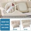 imageHVERSAILTEX Sectional Couch Covers 4 Pieces Sofa Seat Cushion Covers L Shape Separate Cushion Couch Chaise Cover for Both LeftRight Sectional Couch Seat Only 1 Chaise  3 Sofa GreyIsland Fossi