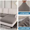 imageHVERSAILTEX Sectional Couch Covers 4 Pieces Sofa Seat Cushion Covers L Shape Separate Cushion Couch Chaise Cover for Both LeftRight Sectional Couch Seat Only 1 Chaise  3 Sofa GreyTaupe