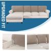 imageHVERSAILTEX Sectional Couch Covers 4 Pieces Sofa Seat Cushion Covers L Shape Separate Cushion Couch Chaise Cover for Both LeftRight Sectional Couch Seat Only 1 Chaise  3 Sofa GreySand