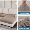 imageHVERSAILTEX Sectional Couch Covers 4 Pieces Sofa Seat Cushion Covers L Shape Separate Cushion Couch Chaise Cover for Both LeftRight Sectional Couch Seat Only 1 Chaise  3 Sofa GreySand