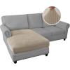 imageHVERSAILTEX Sectional Couch Covers 4 Pieces Sofa Seat Cushion Covers L Shape Separate Cushion Couch Chaise Cover for Both LeftRight Sectional Couch Seat Only 1 Chaise  3 Sofa GreyIsland Fossi