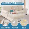 imageHVERSAILTEX Sectional Couch Covers 4 Pieces Sofa Seat Cushion Covers L Shape Separate Cushion Couch Chaise Cover for Both LeftRight Sectional Couch Seat Only 1 Chaise  3 Sofa GreyIsland Fossi