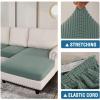imageHVERSAILTEX Sectional Couch Covers 4 Pieces Sofa Seat Cushion Covers L Shape Separate Cushion Couch Chaise Cover for Both LeftRight Sectional Couch Seat Only 1 Chaise  3 Sofa GreySage