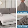 imageHVERSAILTEX Sectional Couch Covers 4 Pieces Sofa Seat Cushion Covers L Shape Separate Cushion Couch Chaise Cover for Both LeftRight Sectional Couch Seat Only 1 Chaise  3 Sofa GreyTaupe