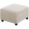 imageHVERSAILTEX Square Ottoman Covers Ottoman Slipcovers Folding Storage Stool Furniture Protector Form Fit with Elastic Bottom Stretch High Spandex Small Checks Jacquard FabricLargeDeep TealIsland Fossi